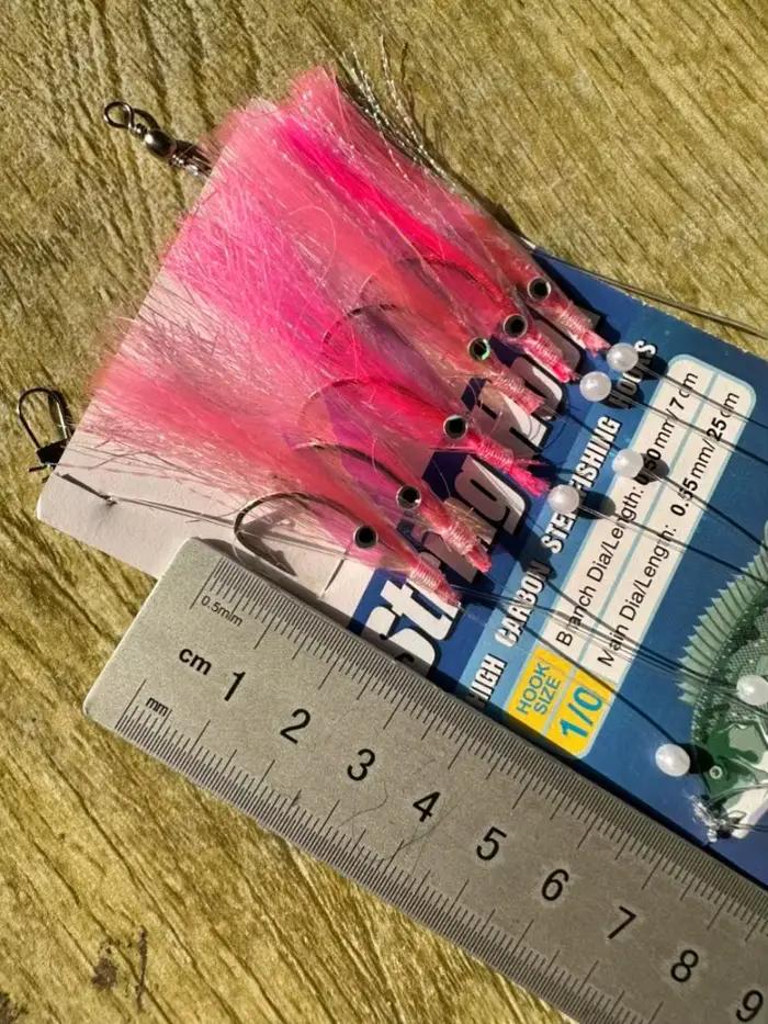 Pack de crochets JYJ peau de poisson laser - Sabiki pour pêche en mer du maquereau espagnol