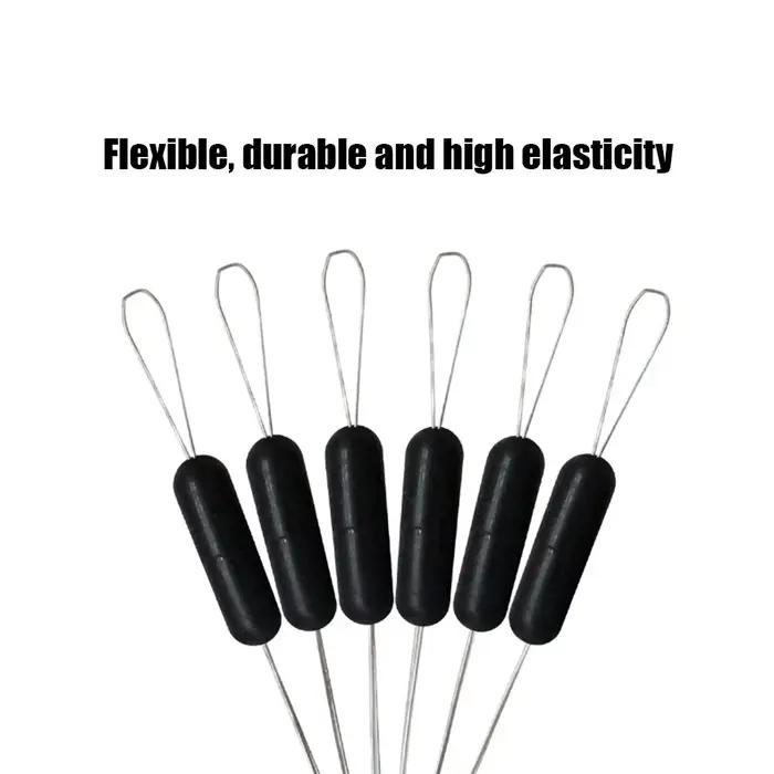 60 pièces de flotteurs ovales en caoutchouc silicone pour la pêche à la carpe et la