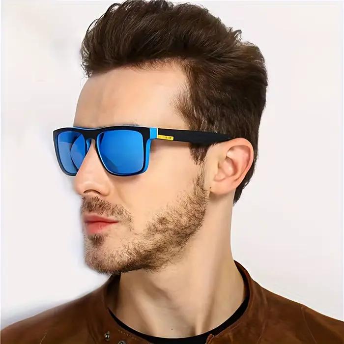 Lunettes de soleil polarisées carrées anti-éblouissement pour la pêche, conduite et vacances