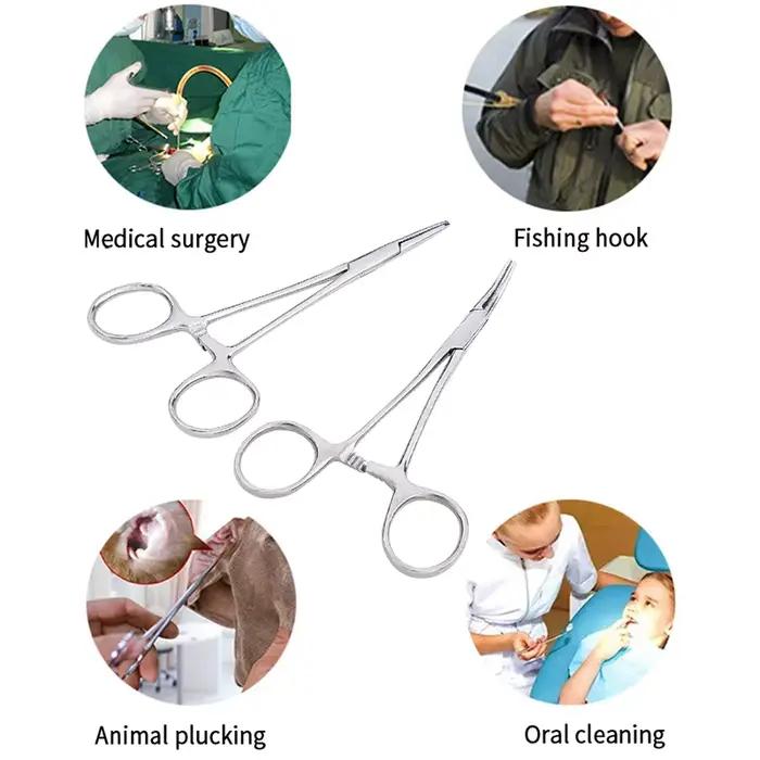 Pince hémostatique de pêche 12-18cm - Pince à verrouillage pour épilation et soins animaux