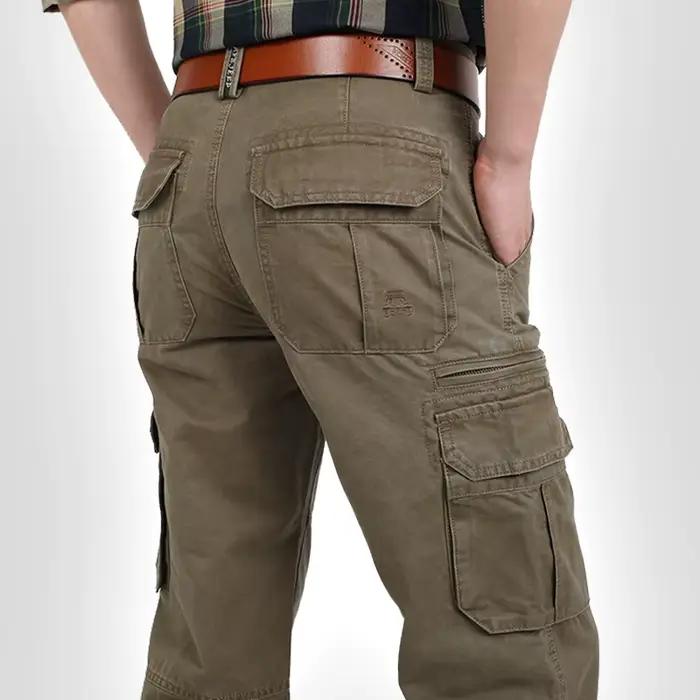 Pantalon cargo armée verte pêche multi-poches pour organisation parfaite du matériel