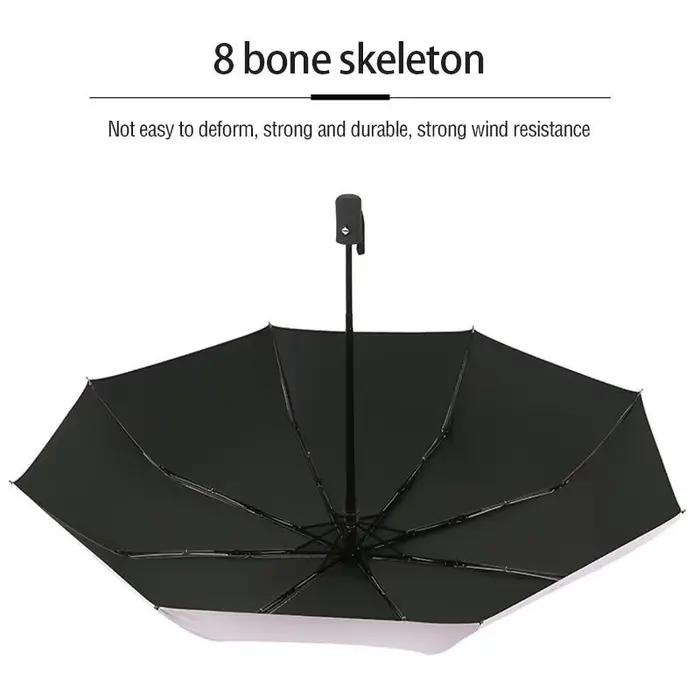Parapluie automatique anti-UV pliant 8 branches résistant au vent pour pêche et activités outdoor