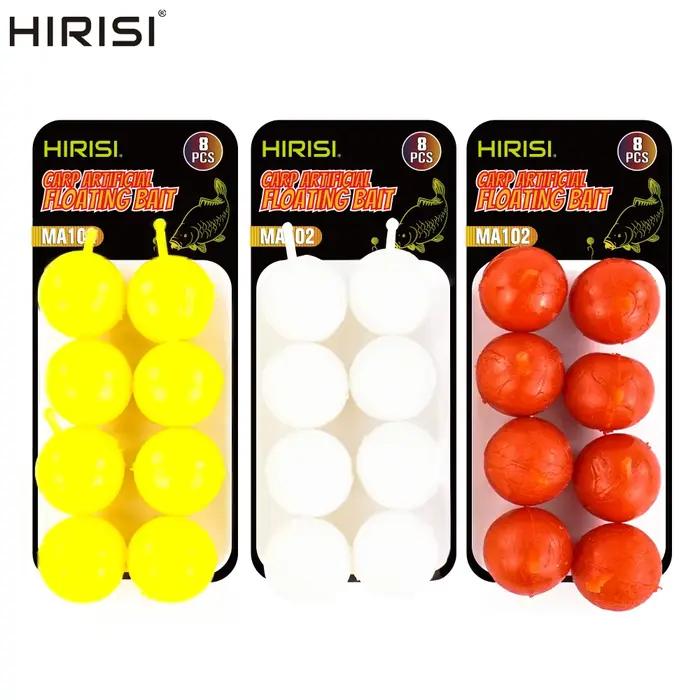 8 boules flottantes aromatisées maïs Hirisi - appâts souples en silicone pour pêche