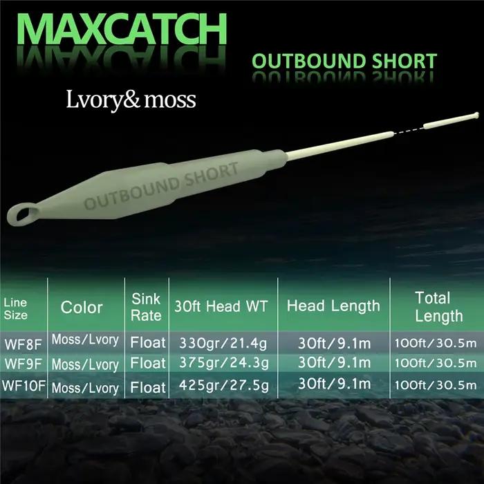 Ligne de pêche à la mouche salée Weight Forward 6-10wt 100FT avec doubles boucles soudées