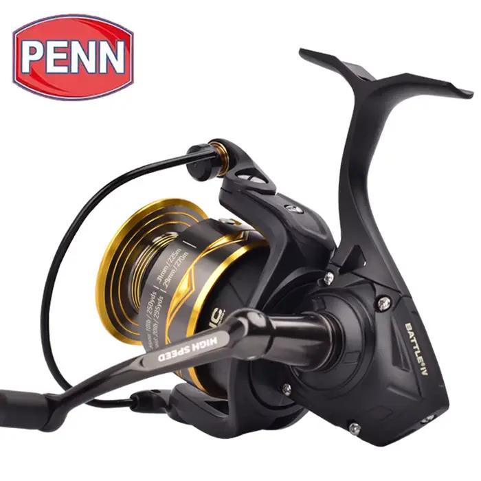 Moulinet spinning PENN BATTLE 4 3000-8000, corps métal, 5+1 roulements - Pêche sportive mer
