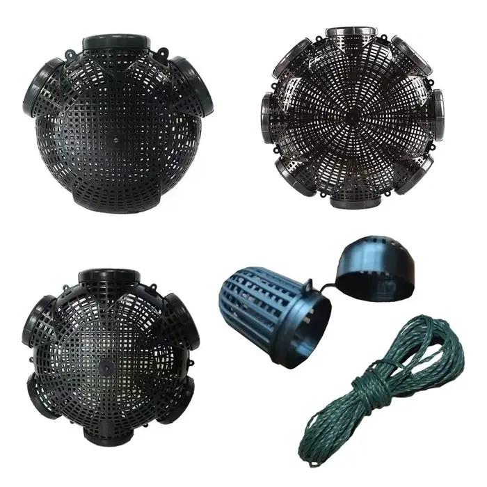 Piège à écrevisses et poissons 3/6/8 trous cage plastique facile à installer pêche crustacés