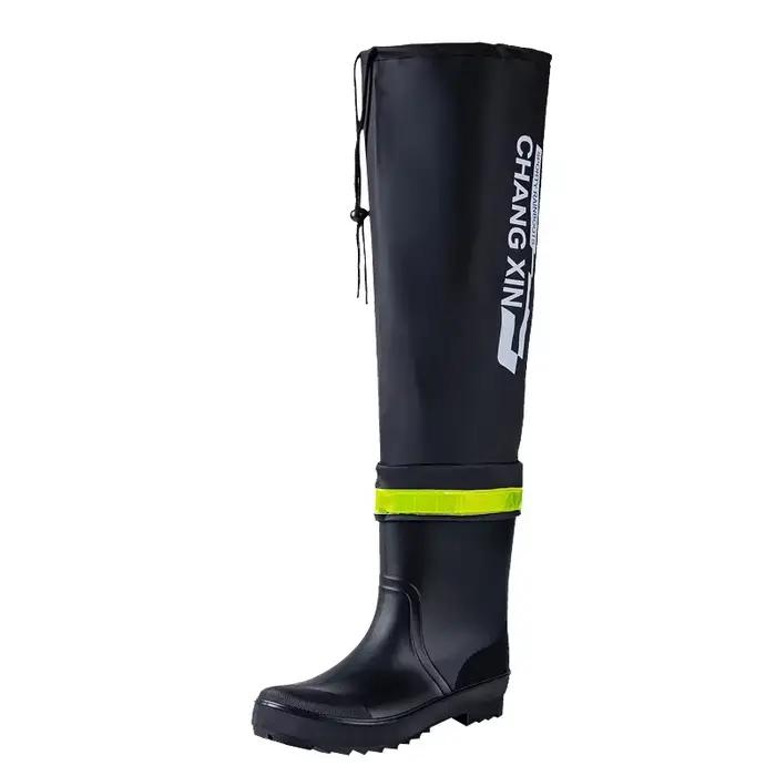 Bottes de pluie homme pêche genou imperméables caoutchouc outdoor bottes longues tube botas lluvia