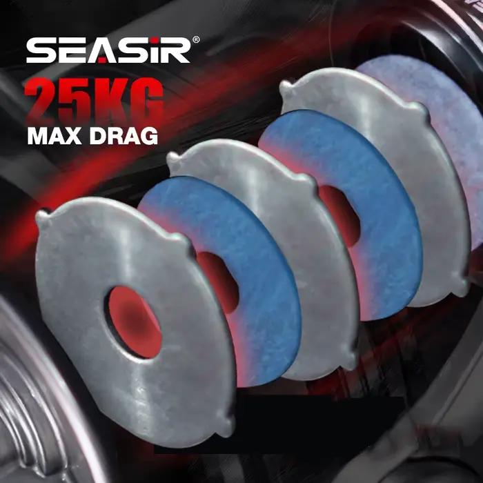 Moulinet spinning SEASIR CONTRA MAX 25KG drag - Corps aluminium 9+1BB pour pêche mer puissante