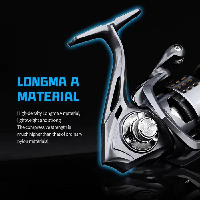 Moulinet spinning DEUKIO 5.2:1 avec frein MAX 15lbs pour eau douce et mer, durable et performant