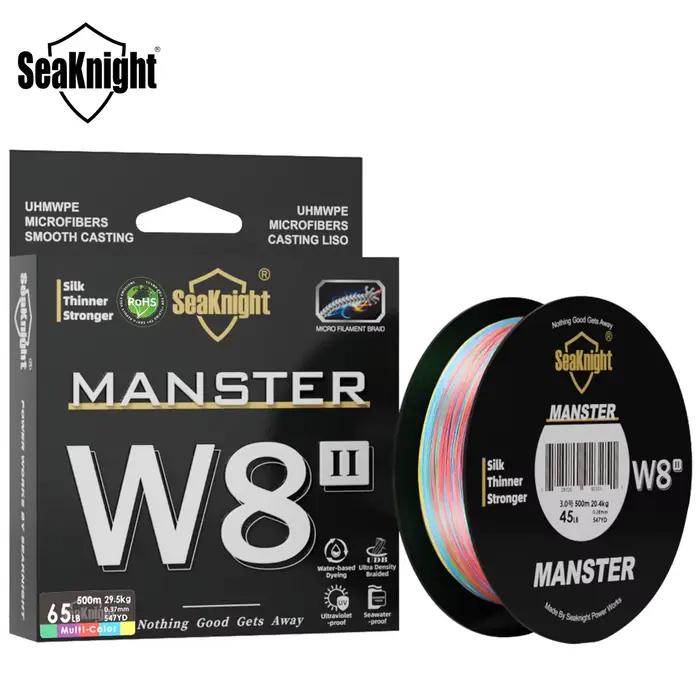 Ligne de pêche tressée SeaKnight MANSTER W8 II 8 brins 500M résistante eau salée et UV