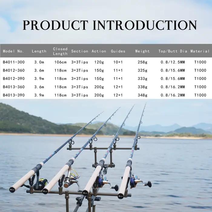 Canne feeder BIUTIFU carpe 3.0m 3.6m 3.9m 3 scions puissance 25-30lb pêche au feeder mer et eau douce