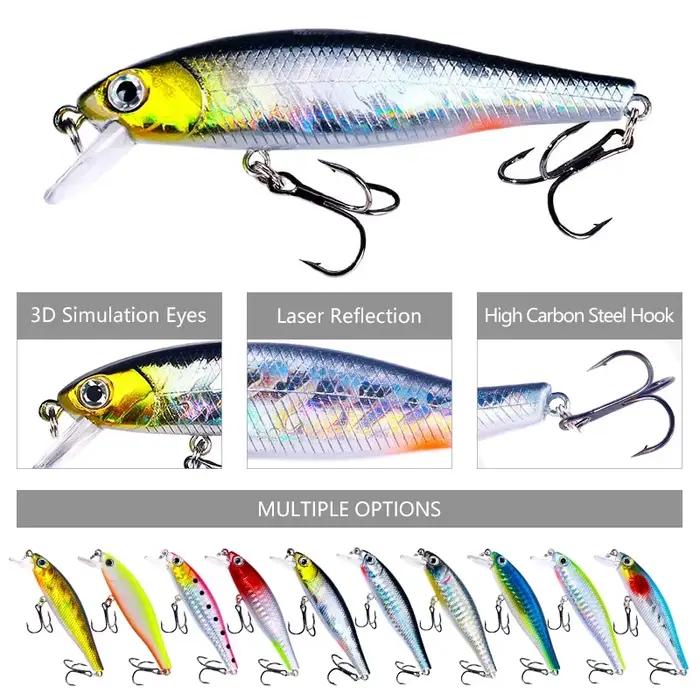 Leurre jerkbait minnow crank wobbler 8.8cm 9g - Appât artificiel pour black bass brochet carpe pêche précise