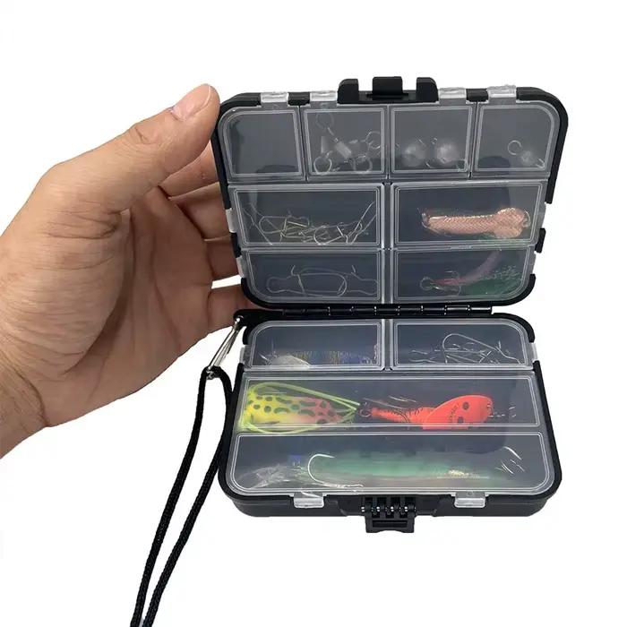 Boîte de rangement pêche double face pour accessoires, hameçons et appâts carpe