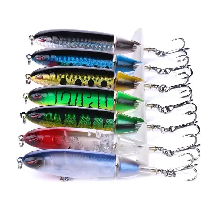 Leurre popper topwater 10-14cm avec hélice rotative pour pêche carnassier - Appât dur spinner