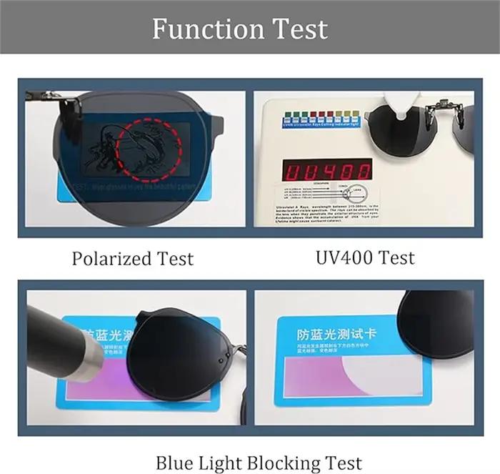 Lunettes clip rabattables polarisées VIVIBEE pour pêche et conduite - Vision nocturne UV400