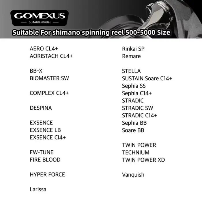 Rouleau de ligne Gomexus pour moulinets Shimano Stella Twin Power Stradic Vanford accessoire pêche