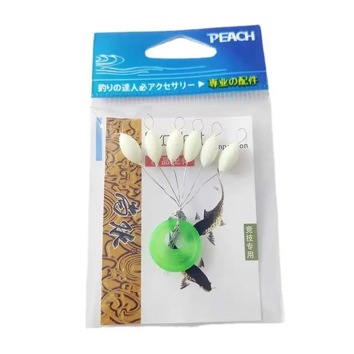 Lot de 15 flotteurs luminescents 7 étoiles ovale, 11-13-15mm, pour la pêche de la carpe et gardon