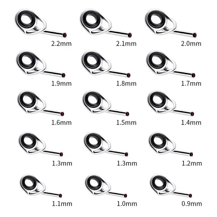 10 pièces de guides de canne à pêche télescopique et accessoires de réparation pour scion, diamètre