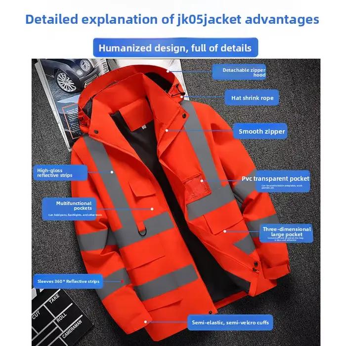 Veste travail pêche professionnelle - Vêtement technique avec bandes réfléchissantes
