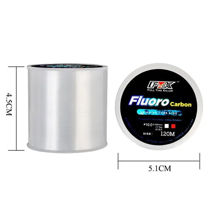 Ligne de pêche fluorocarbone 120M avec plomb carbone pour lancers longs et leurres coulants