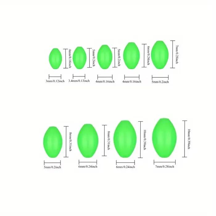 Perles appât pêche fluorescentes 400/900 pièces - Billes plastique lumière nuit pêche