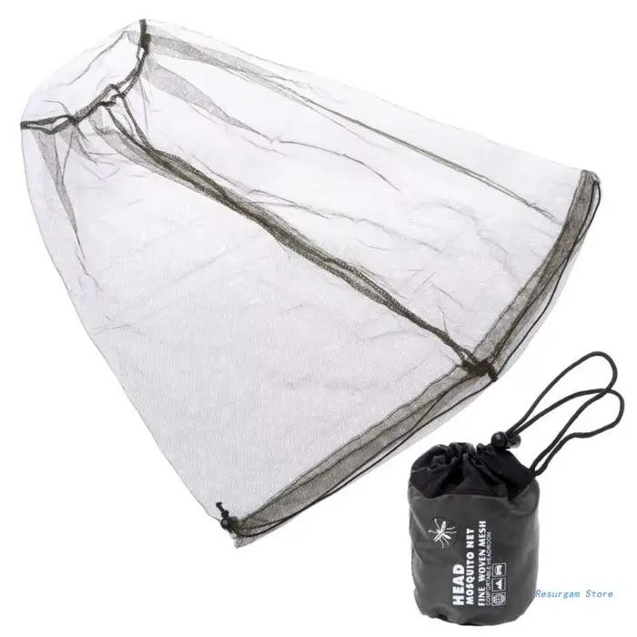 Masque anti-moustiques tête et visage filet protection pêche chasse sans gêne ventilation optimale