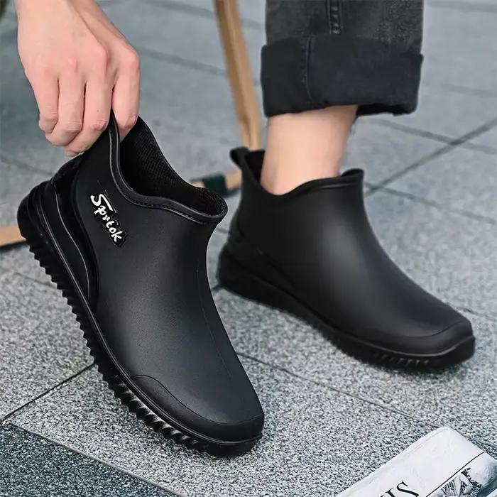Bottes de pêche imperméables homme antidérapantes PVC respirantes pour travail extérieur et wading