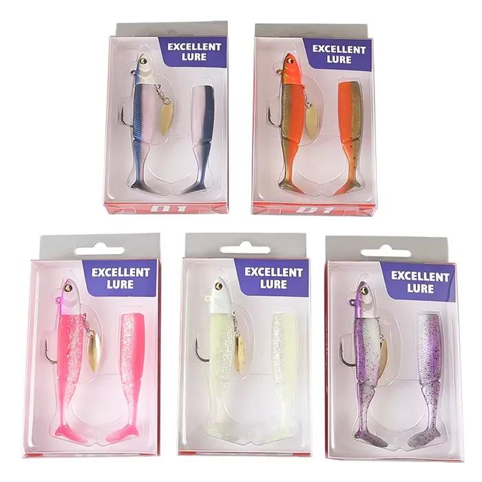 Leurres pêche carnassiers 20g TAIYU - Têtes plombées queue silicone wobbleur spinner métal