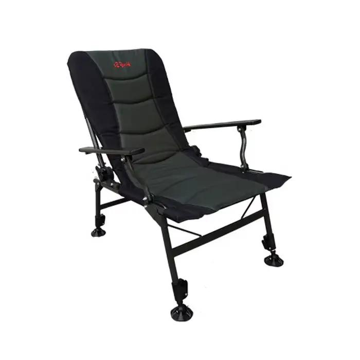Chaise de pêche 150kg multifonction avec dossier haut réglable 160° pour camping et loisirs extérieurs
