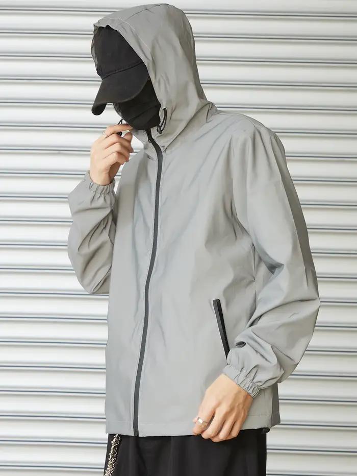 Veste réfléchissante nuit homme running - Veste sécurité pêche nocturne visibilité optimale