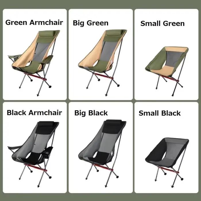 Chaise lune aluminium ultra-légère pêche pliante - Siège jardin plage camping portable randonnée