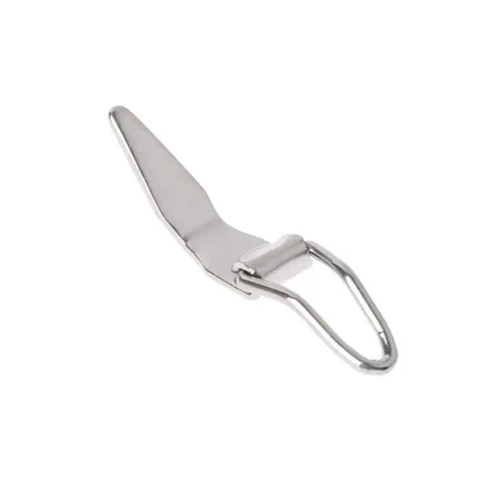 Porte-hameçon pliant inox pour canne à pêche - accessoire rangement appâts et hameçons