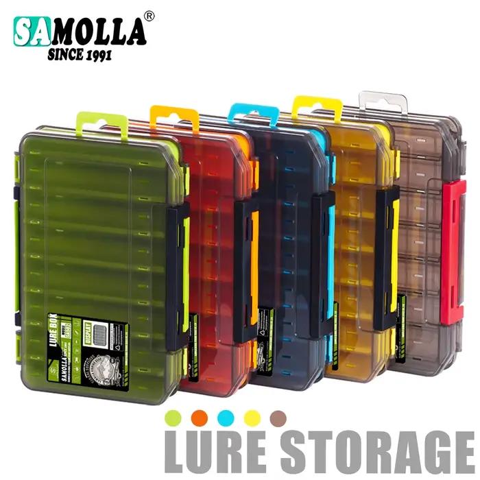 Boîte de pêche compacte double face SAMOLLA - Organisation durable pour leurres, hameçons et appâts
