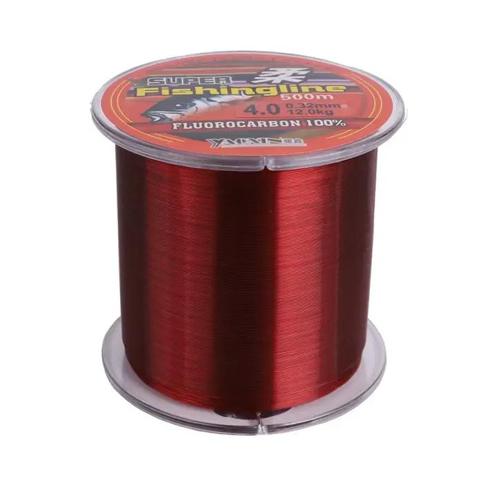 Fil de pêche nylon monofilament 500m haute résistance à l'abrasion pour eau douce et mer