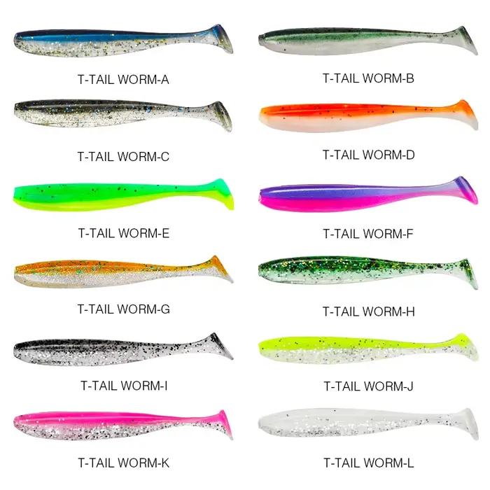 Vers souples TSURINOYA 100mm/120mm odorisés pour perche - Leurres shiner faciles à utiliser