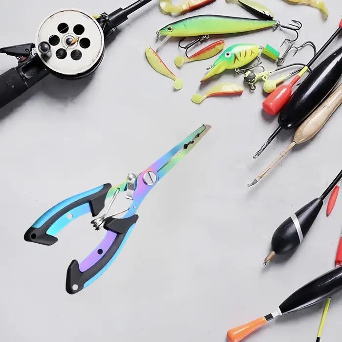 Pince multifonction pêche coupe ligne acier inoxydable et ouvre anneaux plomb portable
