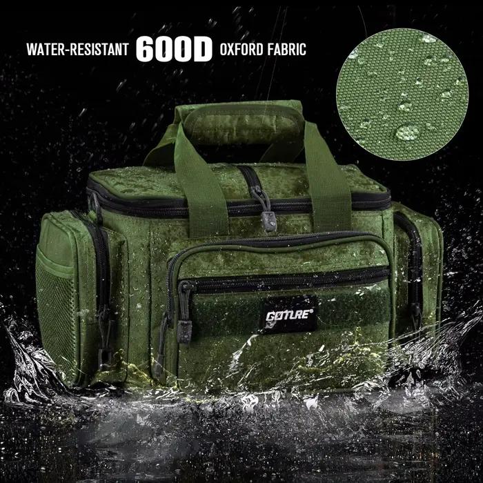 Sac à dos de pêche Goture 38x23x19cm haute capacité - Sac polyvalent Oxford 600D pour pêche et outdoor