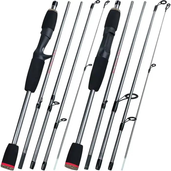 Canne spinning Sougayilang 5 sections 1.7m carbone ultralégère voyage pêche eau douce portable