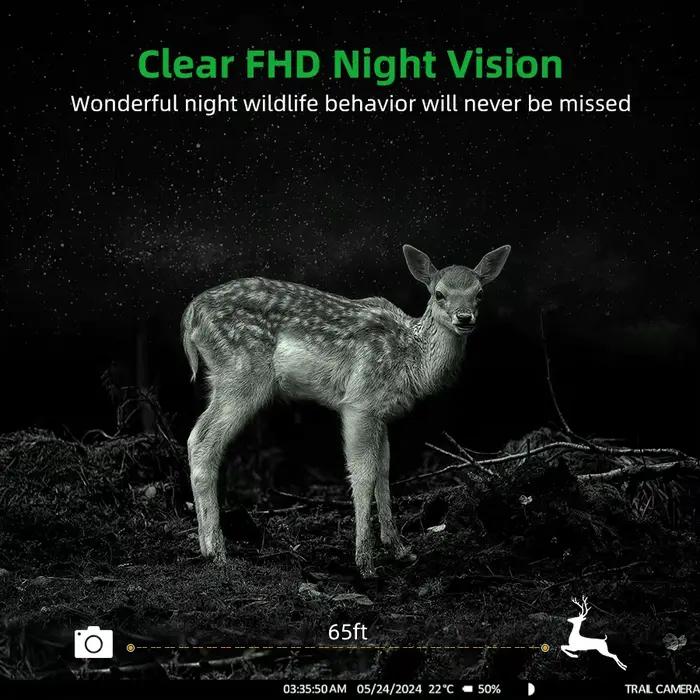 Caméra cellulaire 4G LTE 2.7K HD - Contrôle APP détection mouvement étanche faune chasse avec carte SIM