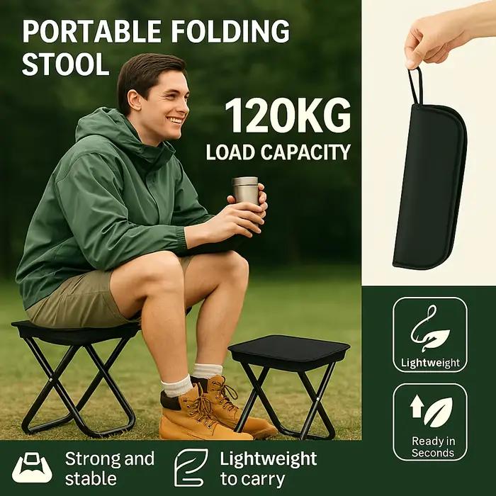 Chaise camping pliante compacte portable pour pêche plage jardin et voyage