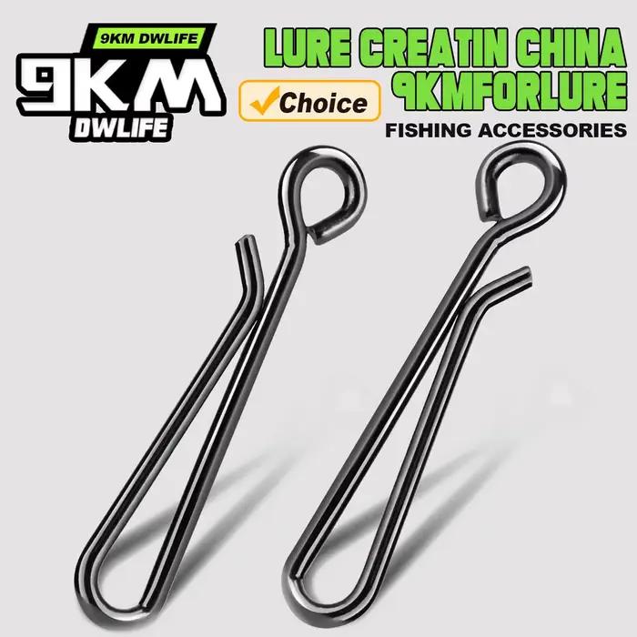 Snaps pêche leurres 50-200 pièces acier inoxydable clips connecteurs appâts crankbait clips coulants