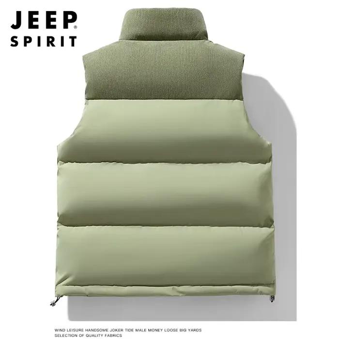 Gilet homme col montant sans manches pêche automne hiver coupe-vent chaud veste sport décontractée