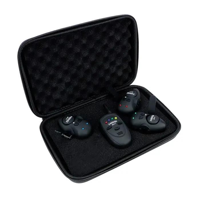 Set d'alarme de touche Hirisi SV1 avec étui portable - Indicateur lumineux pour pêche à la carpe et appâts