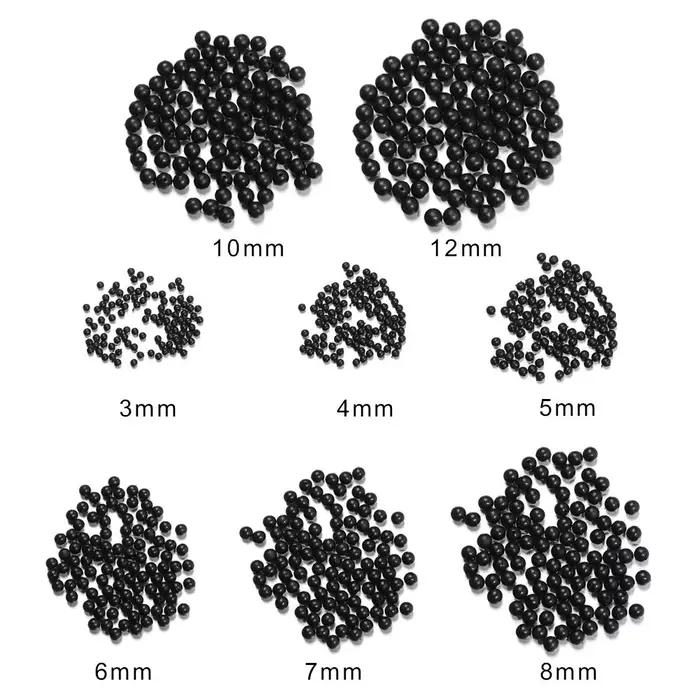 Perles de pêche en caoutchouc souple et dur 3mm à 12mm, lot de 100, stop-goujons et