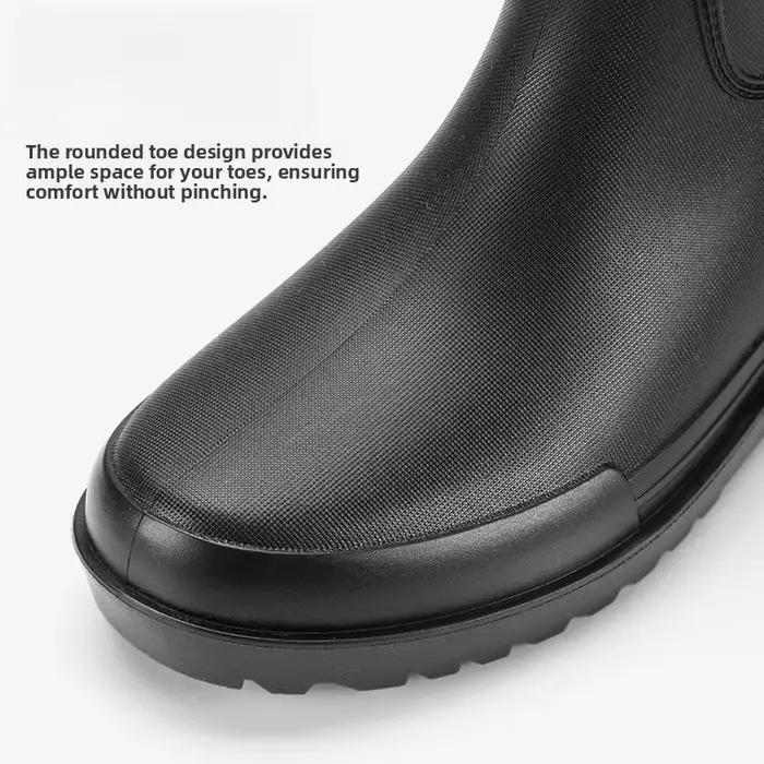 Bottes mi-mollet polaire pêche homme imperméables antidérapantes lavage auto travail toutes saisons