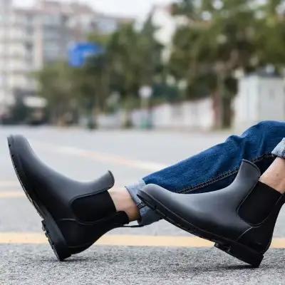 Bottes Chelsea pêche homme imperméables chaudes basse botte aquatique marche facile galoches