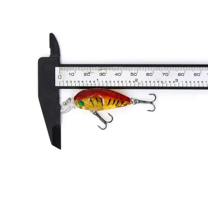 Leurre crankbait flottant 4,8 cm avec clochettes, appât plongeant pêche truite et perche