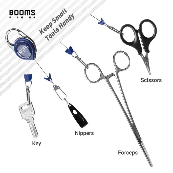 Porte-clés rétractable 2 pièces pêche à la mouche anti-rouille ressort facile accessoire badge zinger