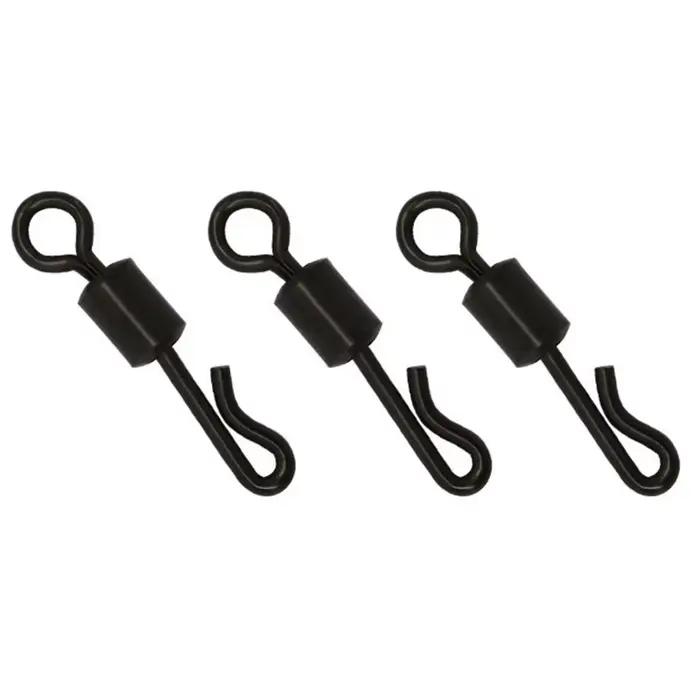Émerillons rapides Q-Shape 50 pièces pour montages carpe - accessoires de pêche à changement rapide