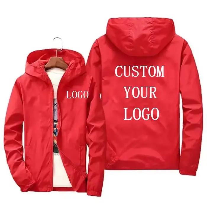 Veste personnalisable unisexe avec logo sur mesure - Windbreaker léger pour pêche et vêtement promotionnel